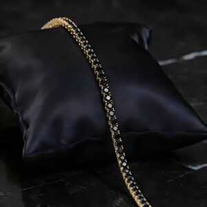 BLACK DIAMOND TENNIS BRACELET<BR>2.80-3.30 Ct. in 18K Gold