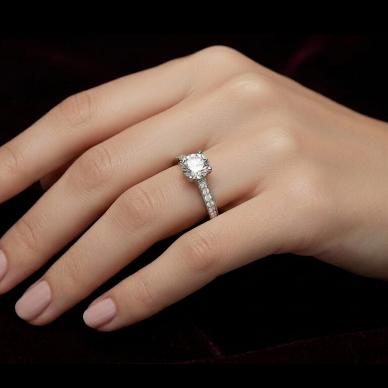 Classic Micro-Pavé Solitaire - Enduring Elegance