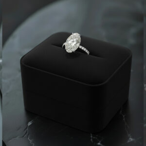 Oval Pavé Engagement Ring