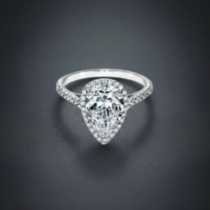 Pear Royale – Halo Diamond Engagement Ring