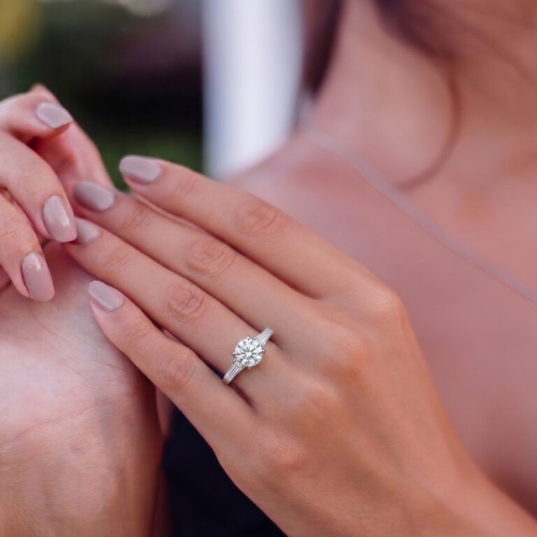 Royal Trio Diamond Engagement Ring – Timeless Elegance
