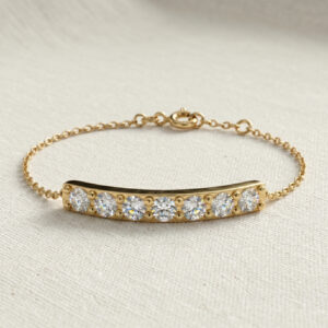 Diamond Bar Bracelet<br>1.00 Ct. Diamonds in 18K Gold
