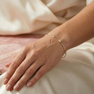 Open Diamond Bangle Bracelet<br>0.70-1.00 Ct. Diamonds in 18K Gold