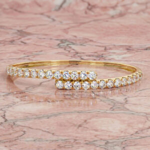 Wrap Diamond Bangle<br>4.00 Ct. Diamonds in 18K Gold
