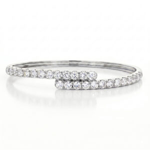 Wrap Diamond Bangle<br>4.00 Ct. Diamonds in 18K Gold