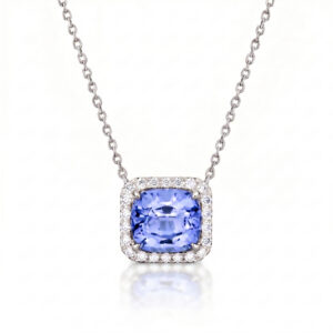 Blue Spinel Pendant Necklace<BR>2.00 ct. 18K Gold