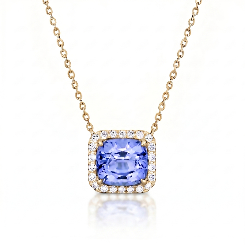 Blue Spinel Pendant Necklace<BR>2.00 ct. 18K Gold - Image 3