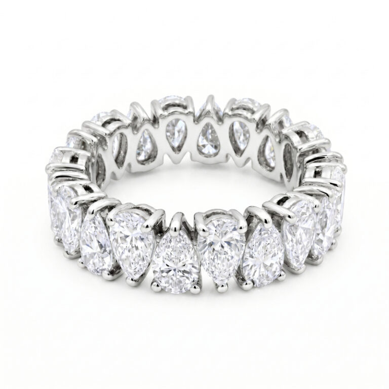 Full-Set Pear Diamond Eterntiy Ring<br> 4.75 Ct. in 18K Gold