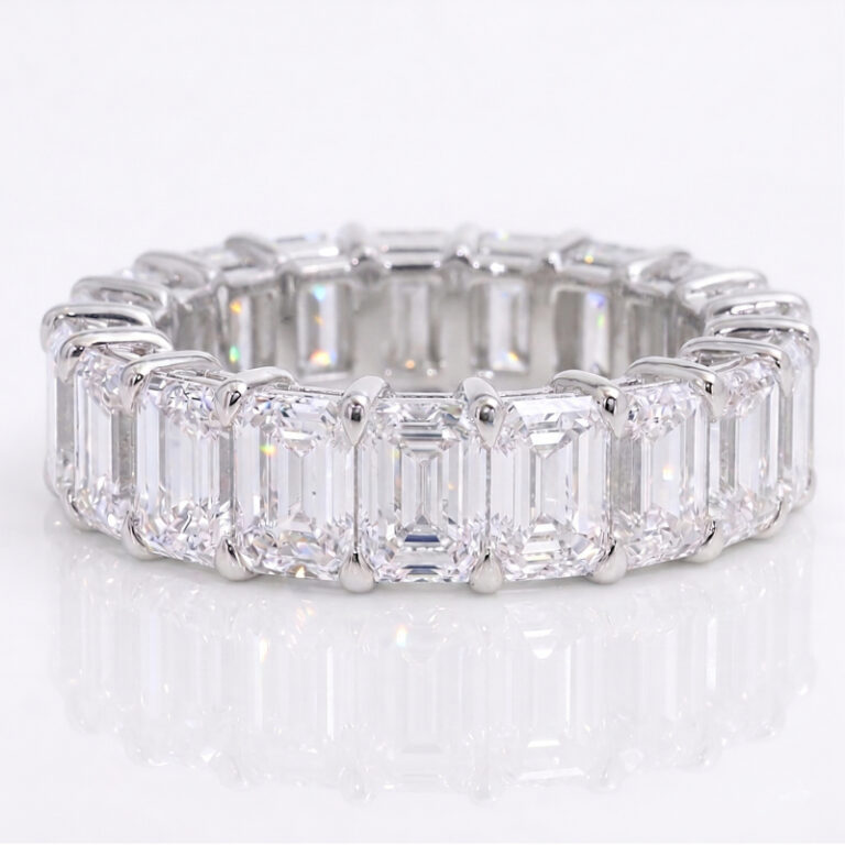 Full Set Emerald Cut Eternity Ring