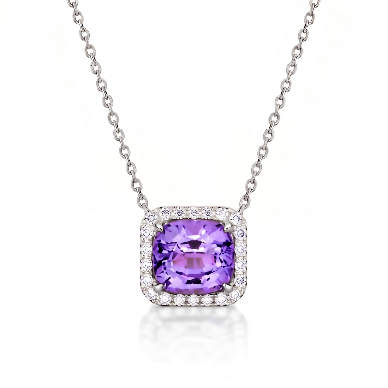 Lavender Spinel Pendant Necklace<BR>2.00 ct. 18K Gold - Image 3