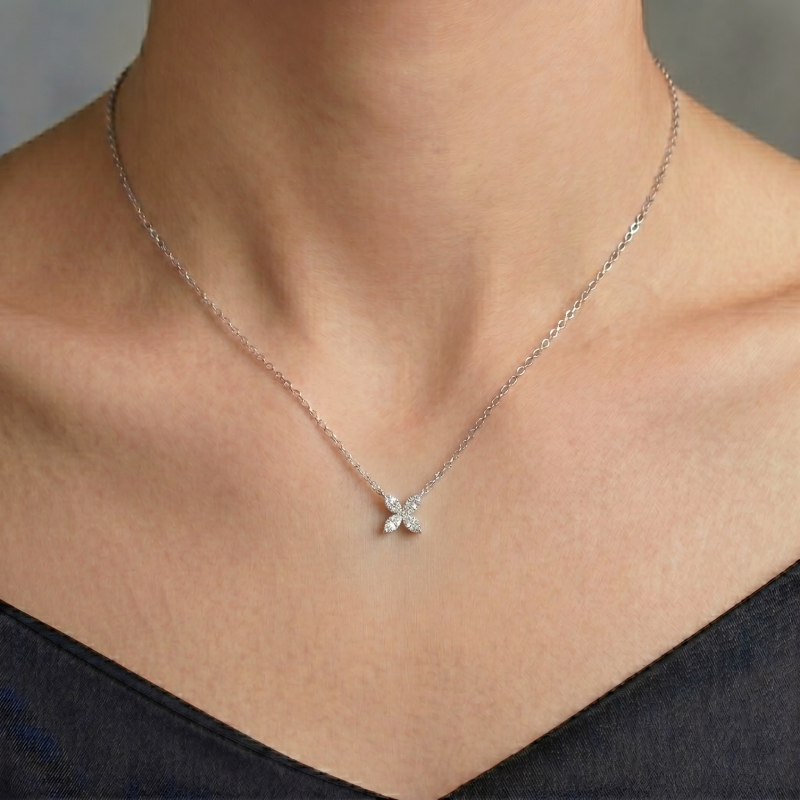 Marquise Flower Diamond Pendant <BR>2.20 ct. 18K Gold - Image 2