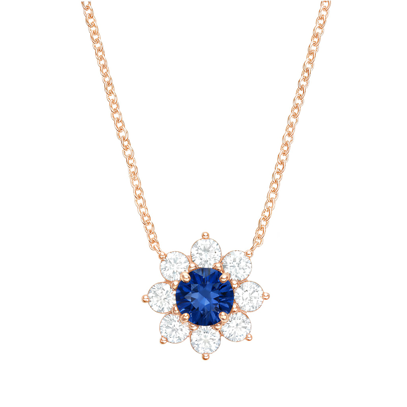 Sapphire Flower Pendant<BR>1.46 ct. 18K Gold - Image 4