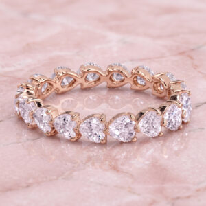 Full-Set Heart Diamond Eterntiy Ring<br> 3.20 Ct. in 18K Gold