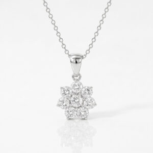 Diamond Blossom Pendant <BR>2.10 to 3.50 ct. 18K Gold